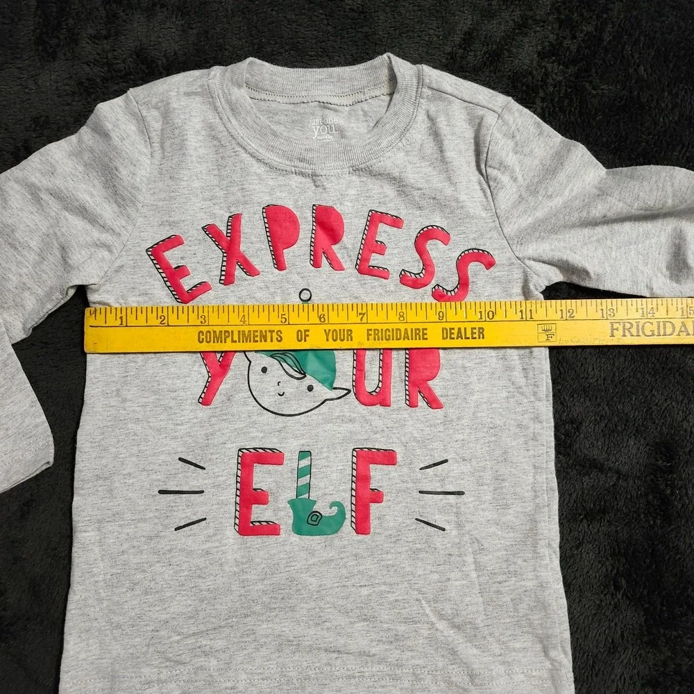 JUST ONE YOU by CARTER'S 'Express Your Elf' Christmas Long Sleeve Shirt Size 2T